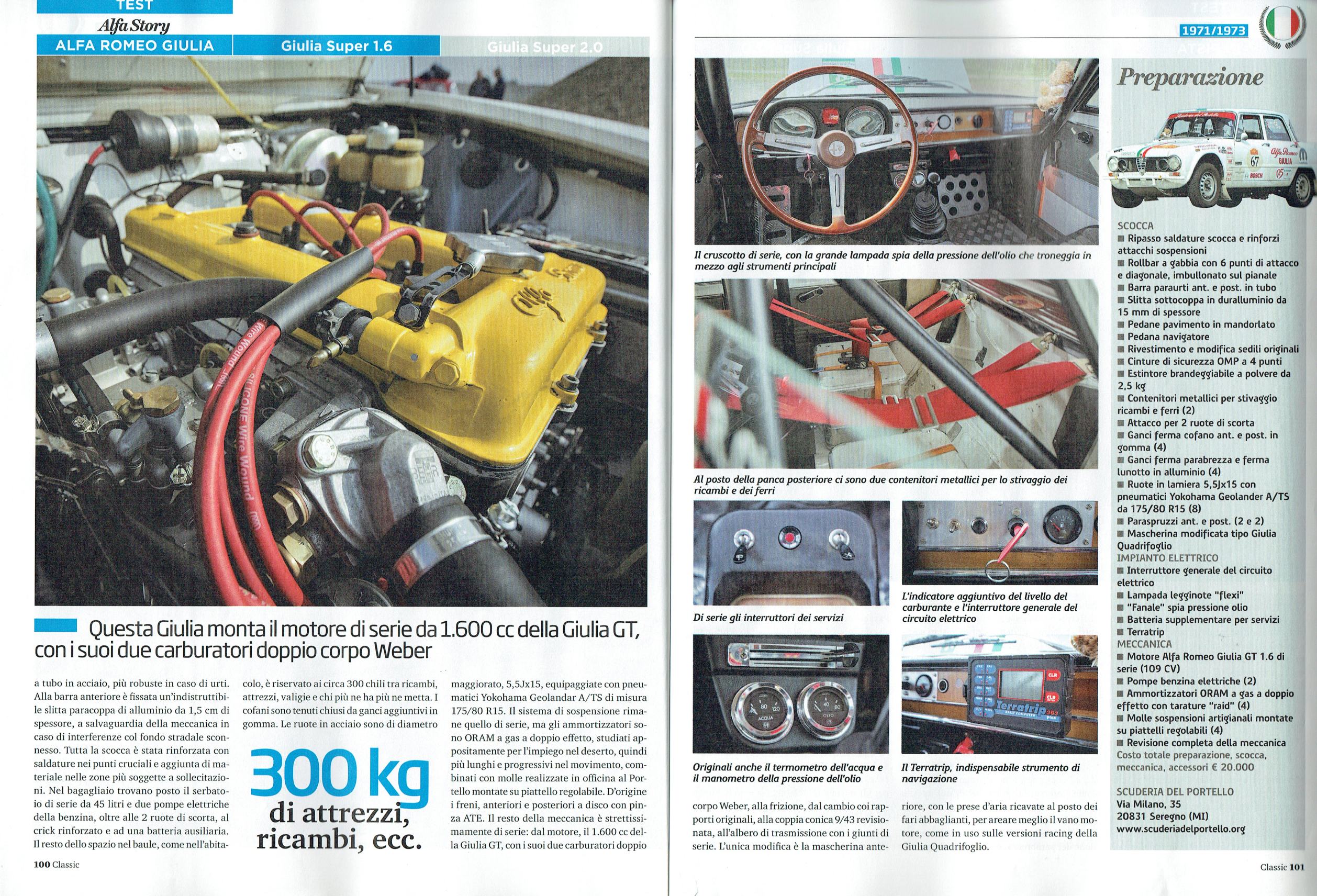 GIULIA 1300 TI CON MOTORE 1600 ELABORATA PER LA “PECHINO-PARIGI 2016”